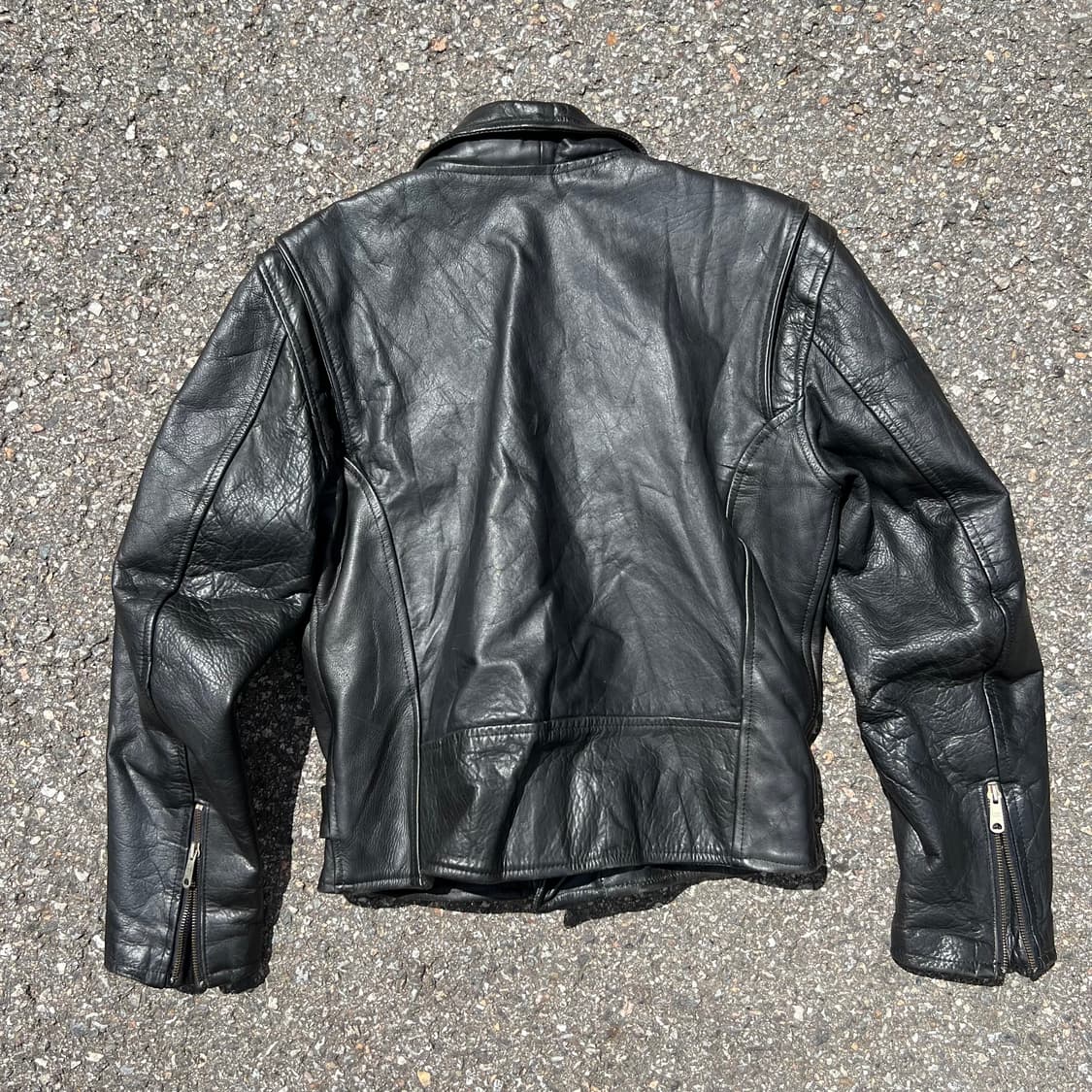 80s~90s Echtes Leder Double Rider Jacket 상품이미지7