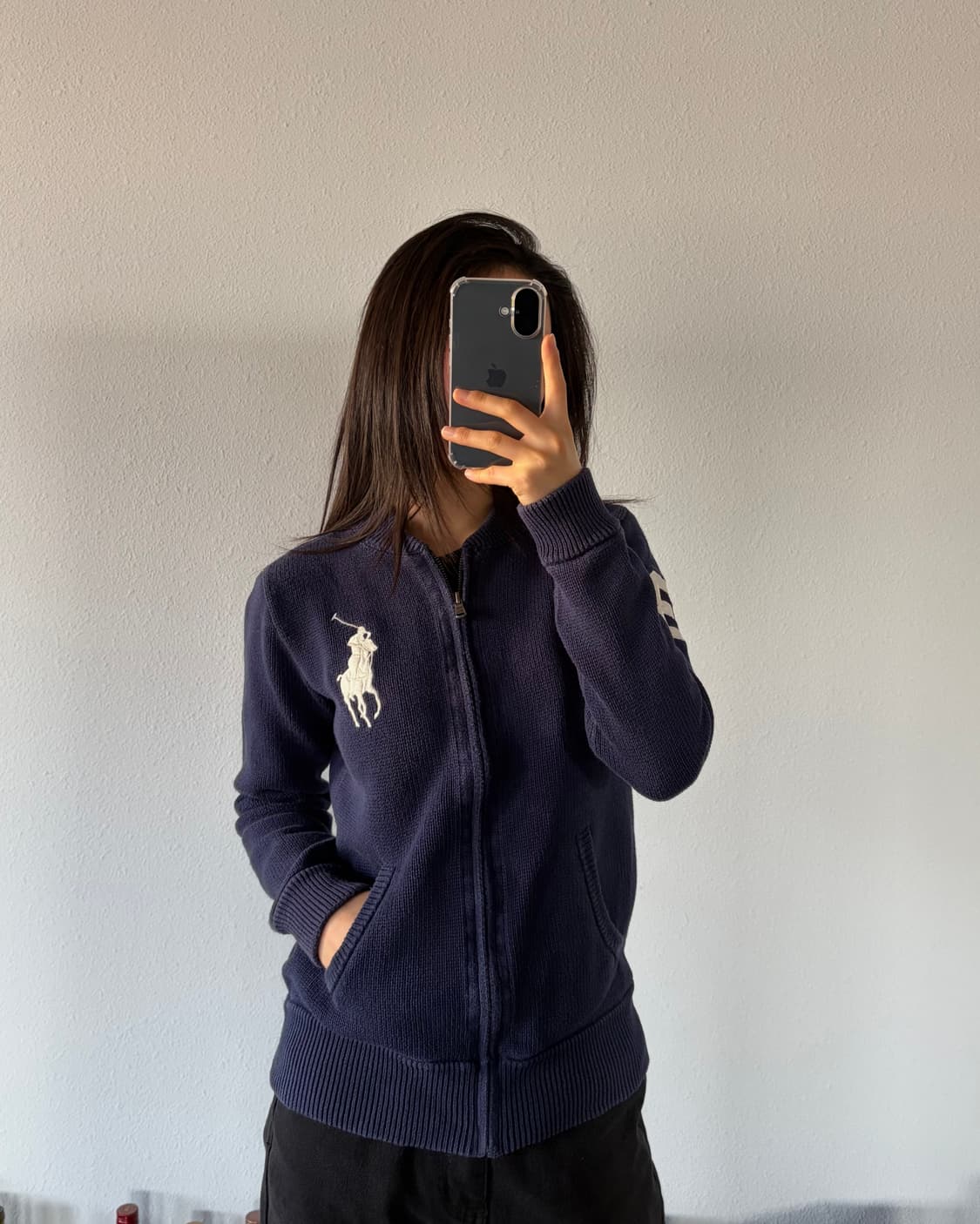 [S]폴로 랄프로렌 빅포니 코튼 니트 집업 상품이미지2