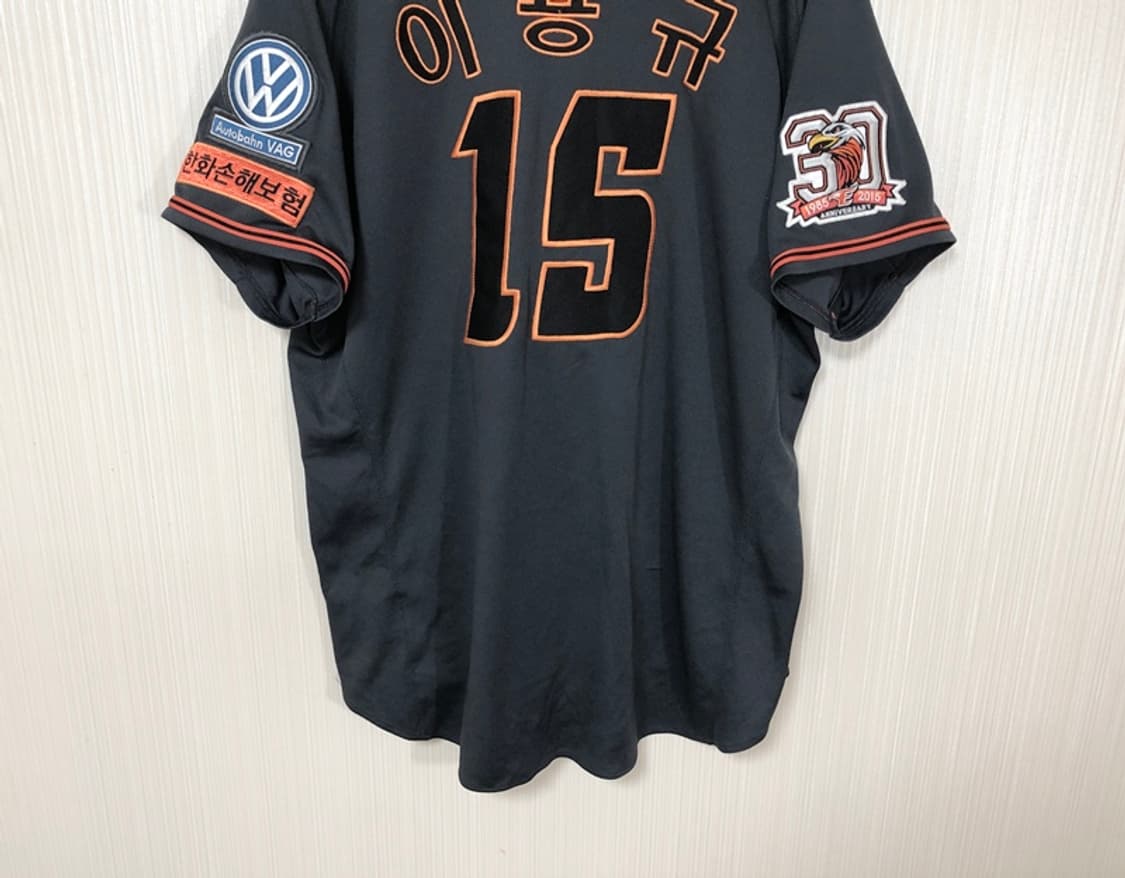   KBO 미즈노 한화이글스 어센틱 다크그레이 원정 110 #15 이용규 상품이미지9