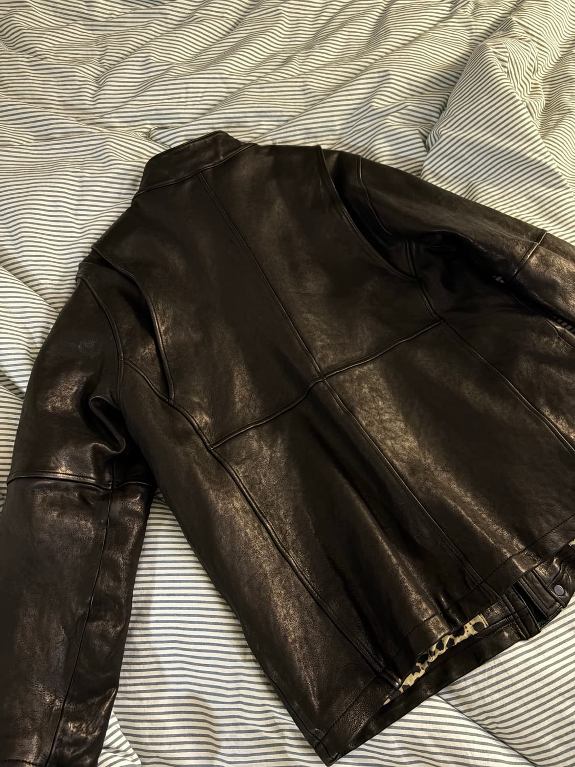 블랙아웃 레더자켓 M 상품이미지2