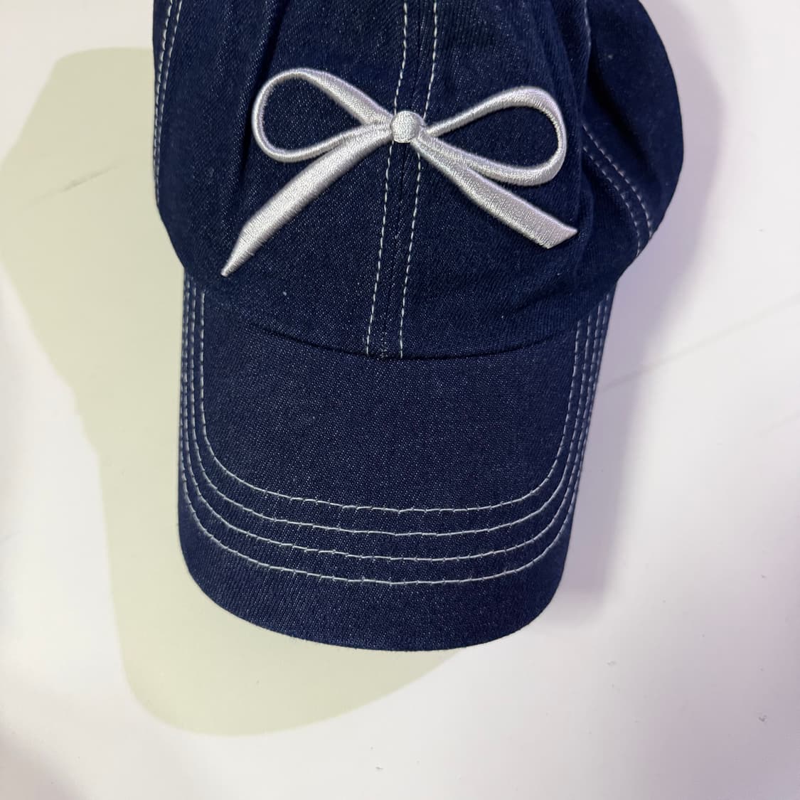 새상품 여자 데님 리본 볼캡 상품이미지2