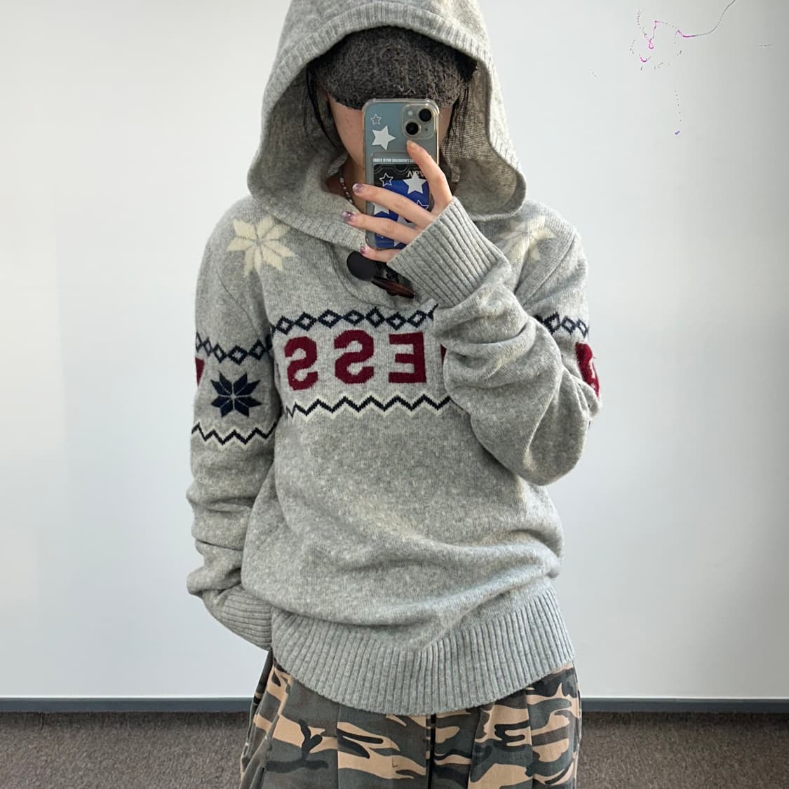 Guess 게스 노르딕 토글 니트 후드티 상품이미지2