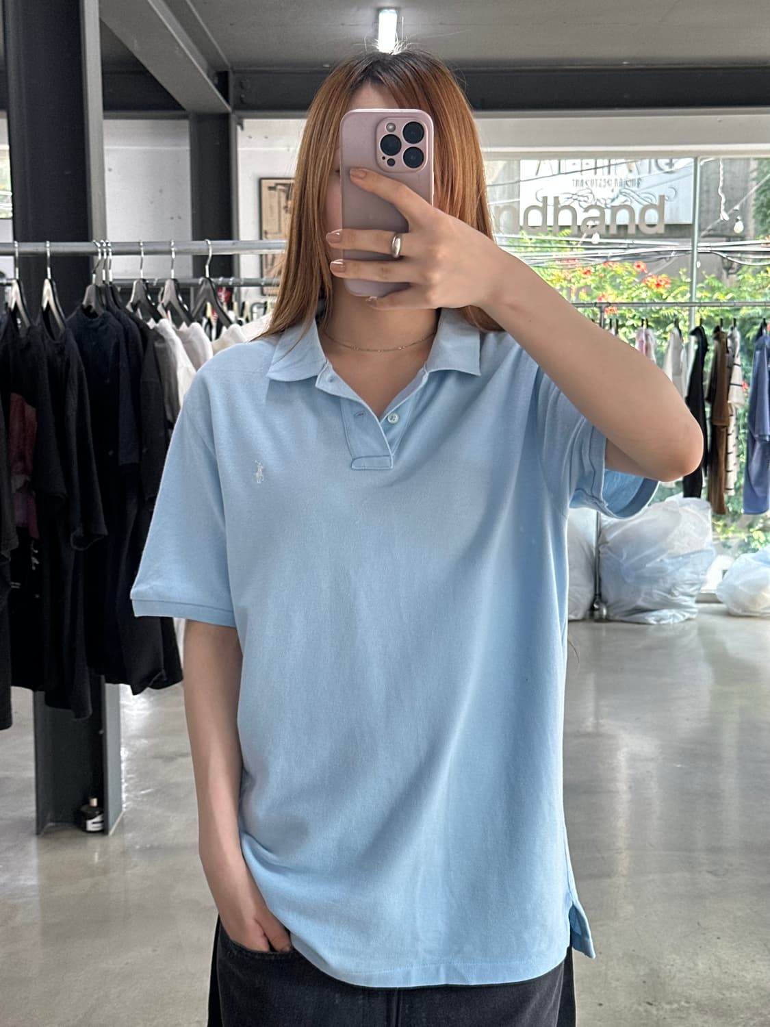폴로랄프로렌 큐알텍 포니 Pk반팔티셔츠 스카이블루 상품이미지3