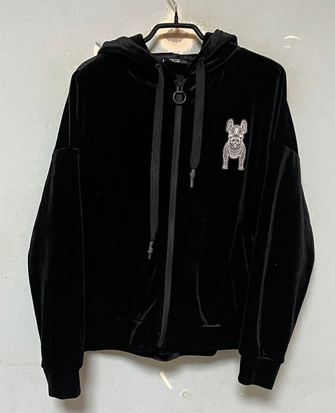 라이프워크 여자 벨벳 후드집업 추동 프리 최대 88사이즈  상품이미지1