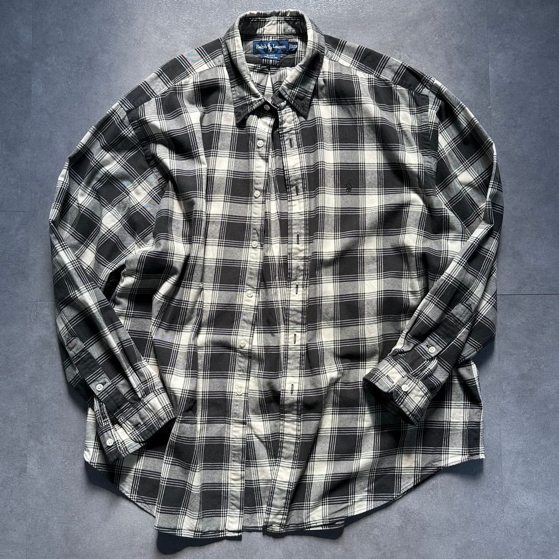 폴로 블랙 체크 블레이크 핏 셔츠 (va.64) 상품이미지1