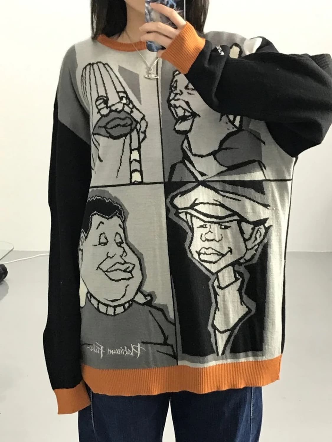 Platinum FUBU Character Panel Knit 상품이미지1