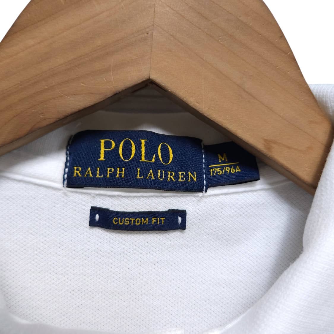 POLO 폴로 커스텀핏 화이트 반팔 카라티 100 상품이미지3