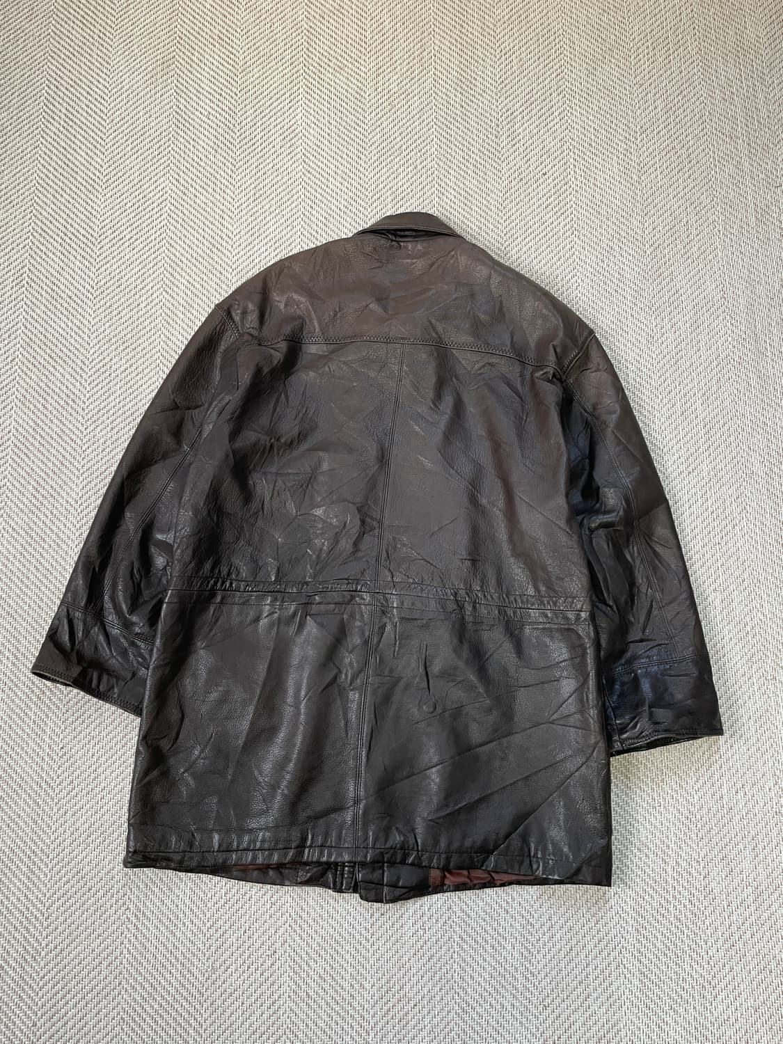 빈티지 그레인 레더 소프트 디어스킨 브라운자켓 J03497 상품이미지5