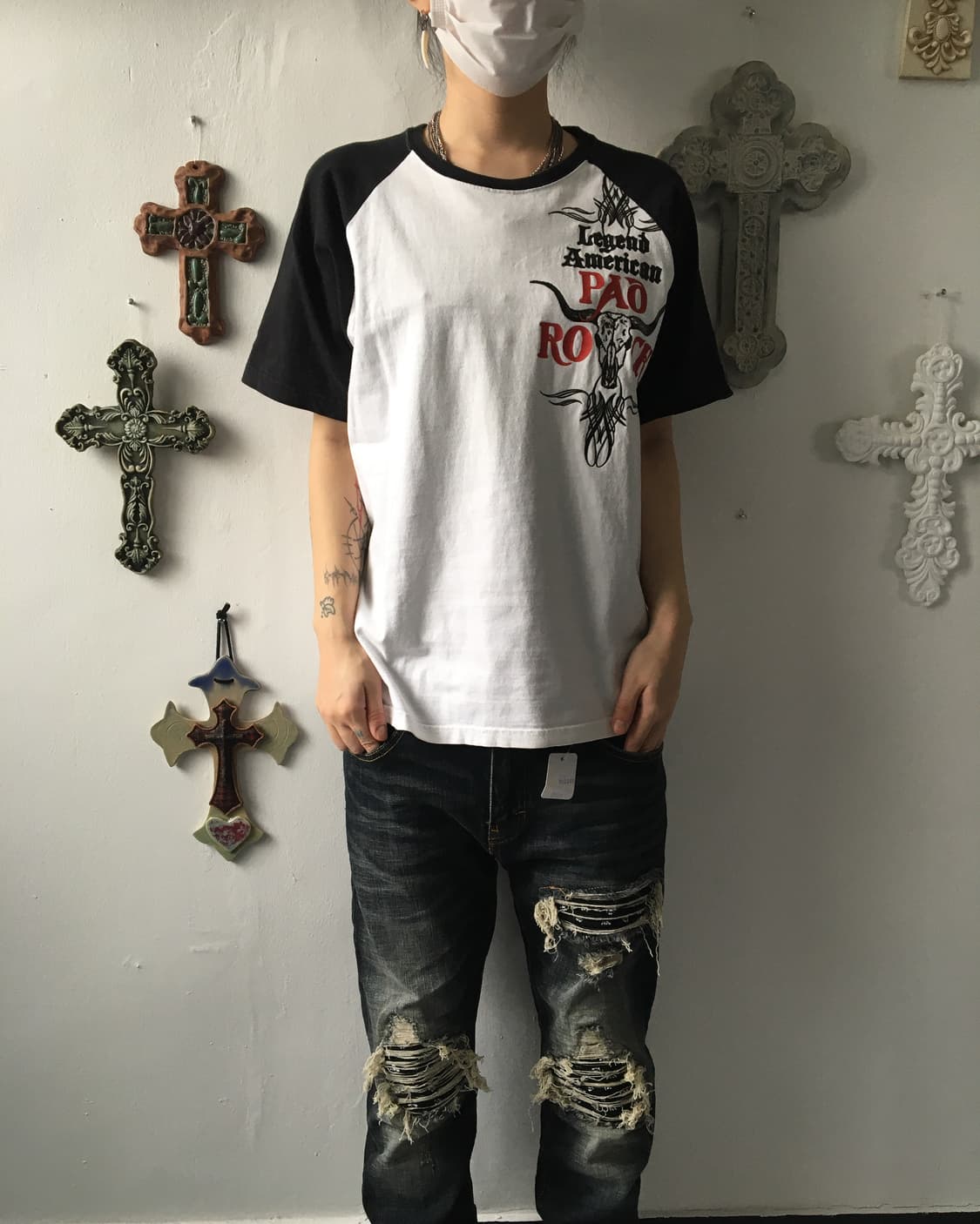 Tribal pattern point raglan t shirt 상품이미지8