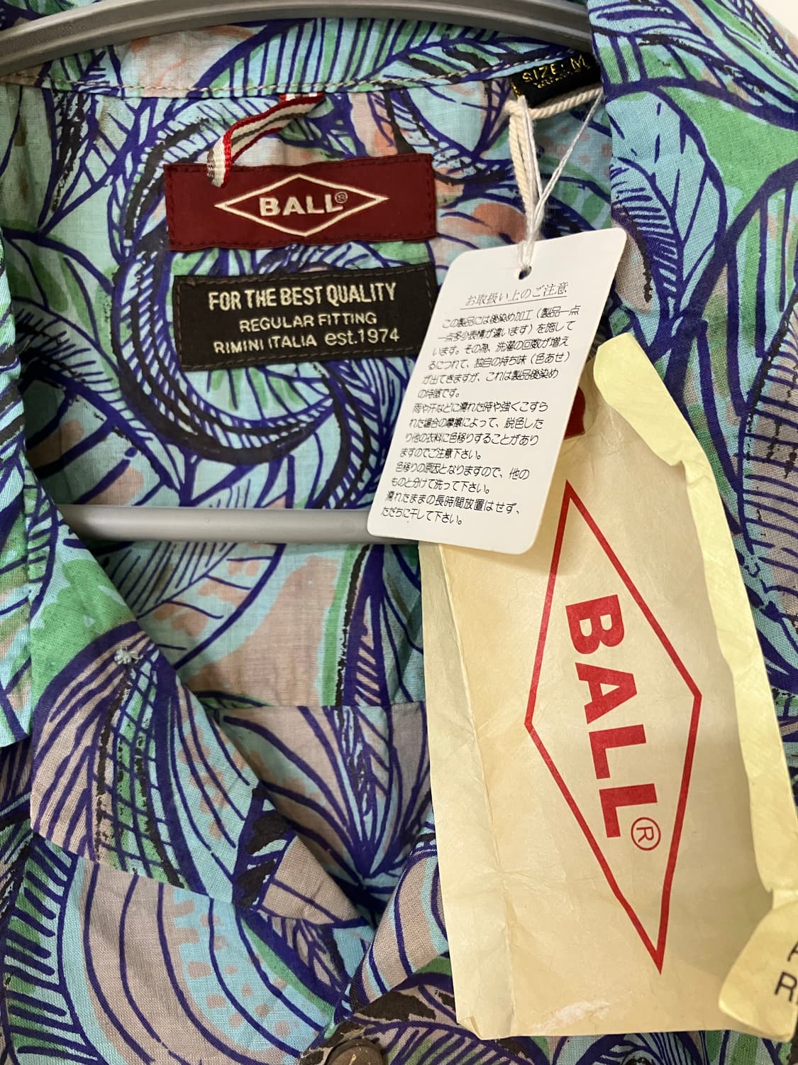 BALL 트로피컬 패턴 하와이안 반팔 셔츠 상품이미지2