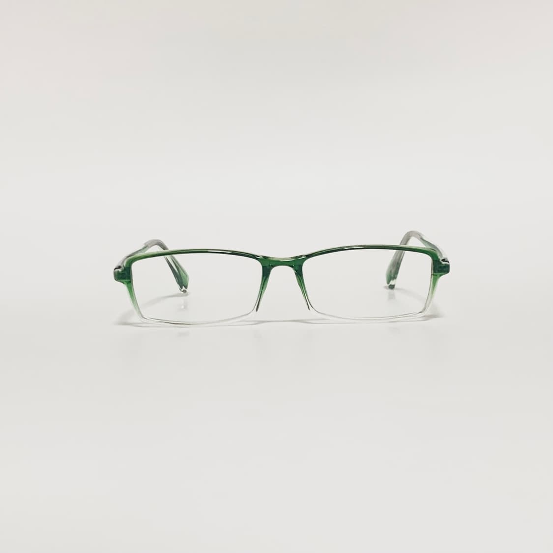 1053 투명 그린 슬림 사각 안경 초경량 스퀘어 빈티지 데드스탁 안경테 상품이미지1