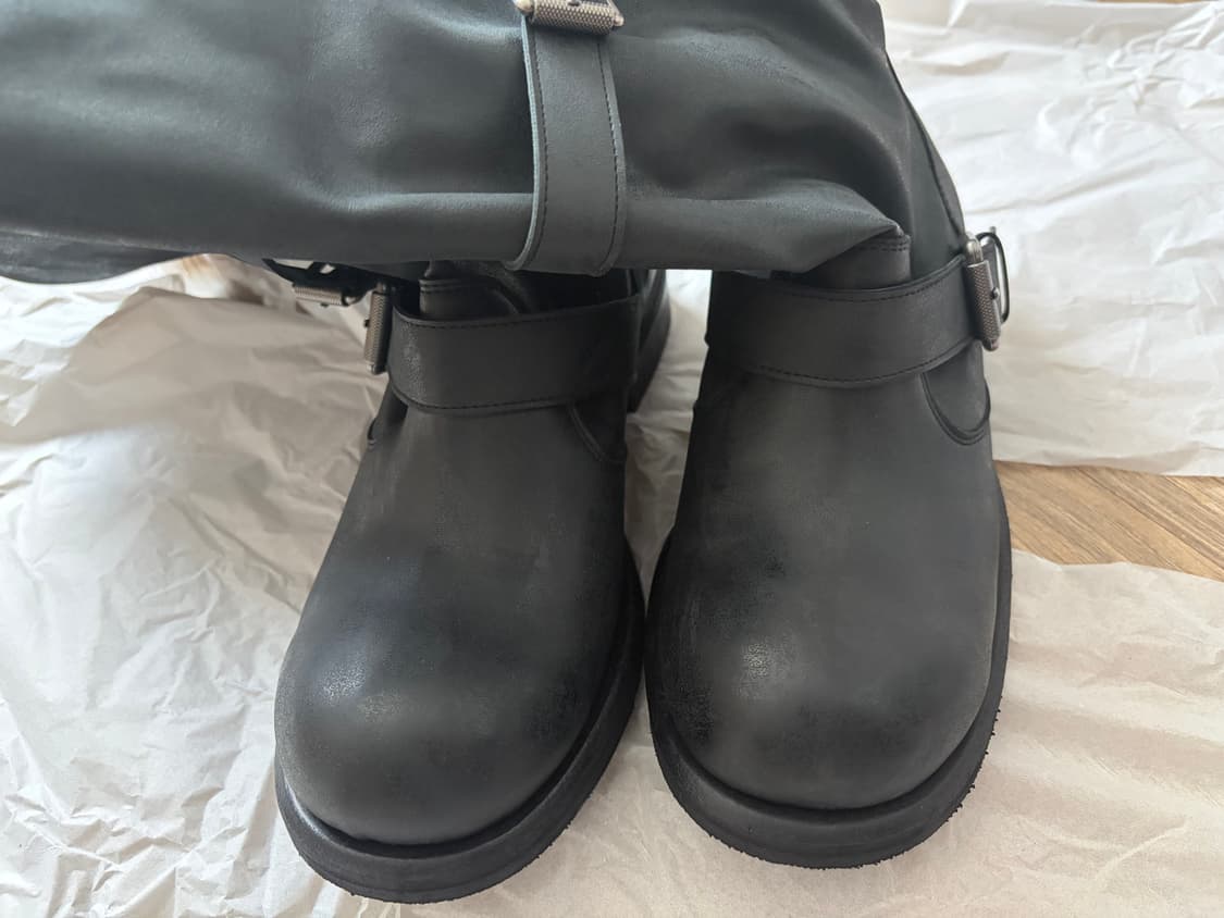 250) 네거티브쓰리 슬라우치 롱부츠 워시드블랙 상품이미지5