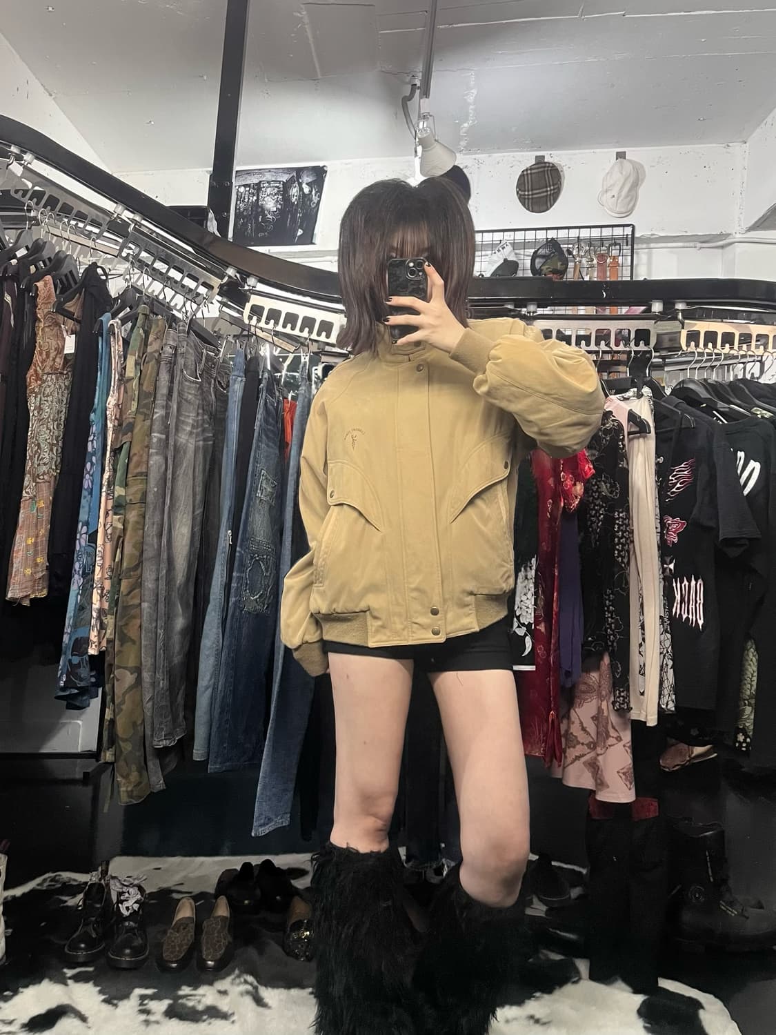 베이지 봄버 자켓 상품이미지2