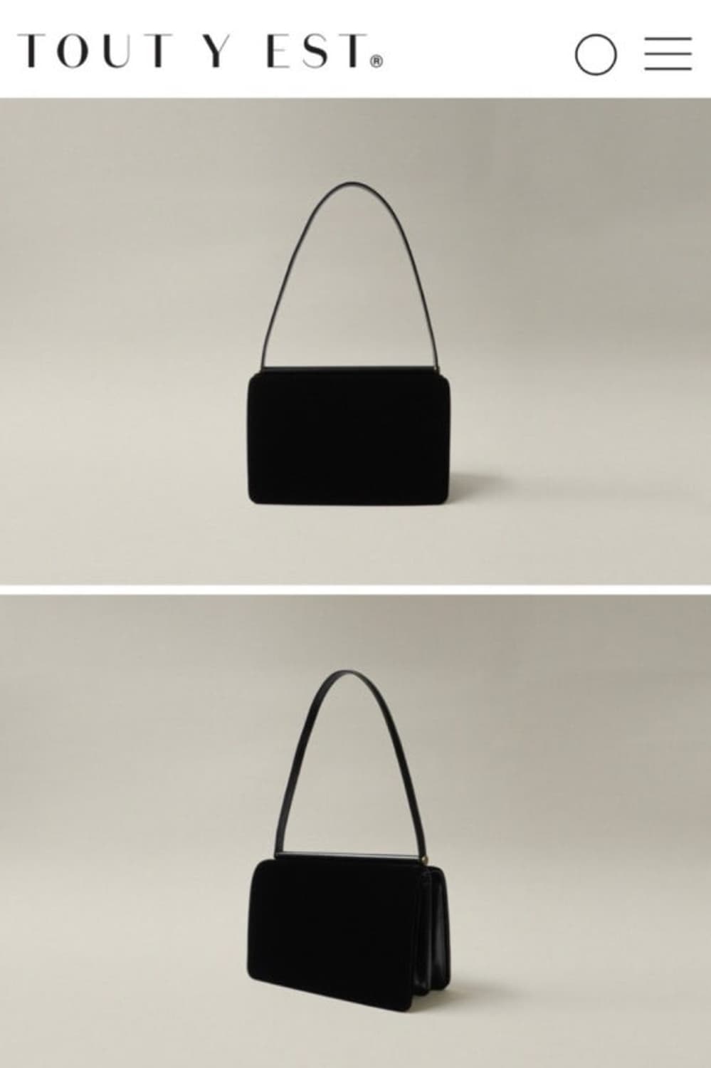 투티에 포멜백 스웨이드 블랙 상품이미지1