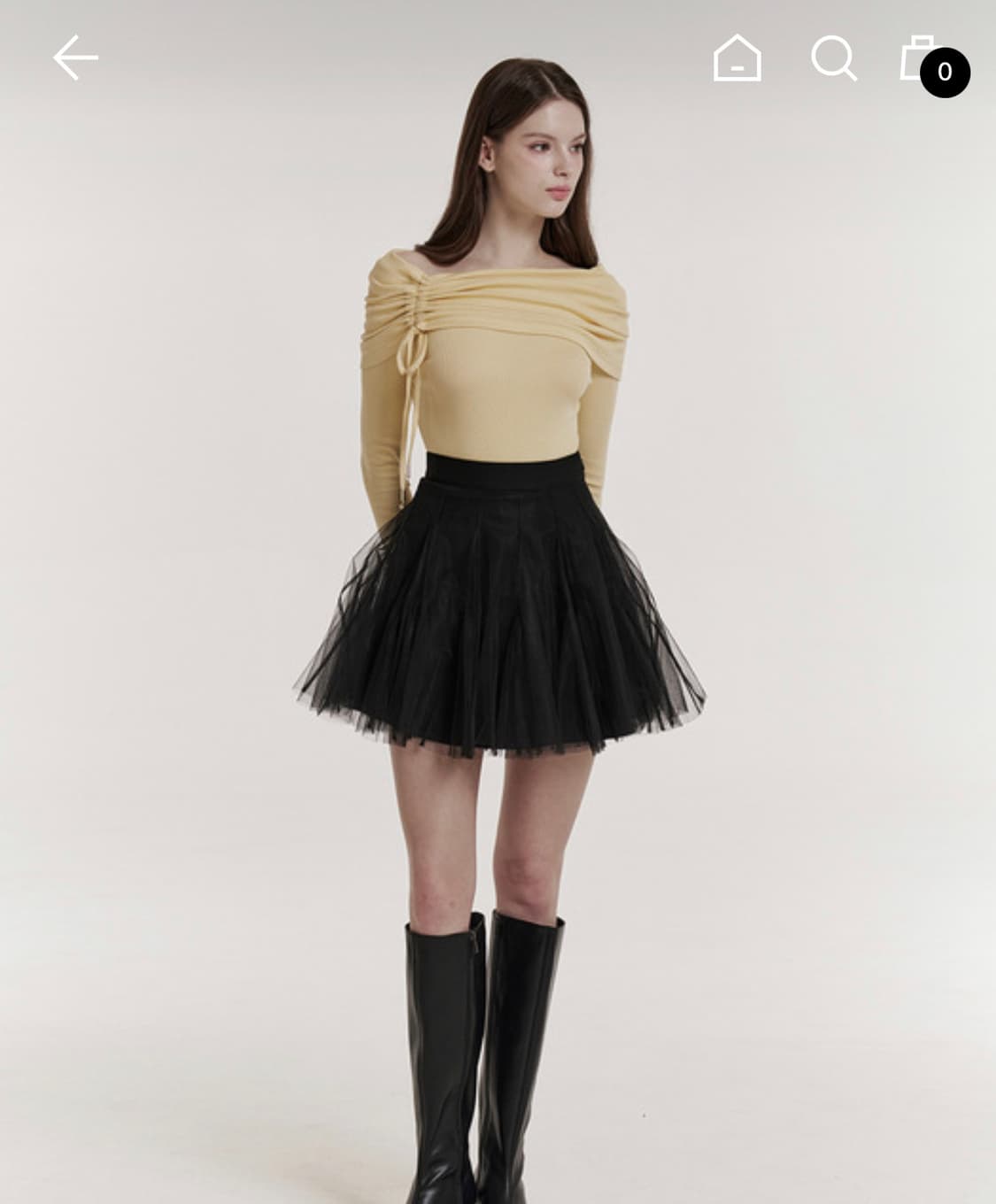 그레이스유 샤 미니스커트 블랙m 상품이미지1