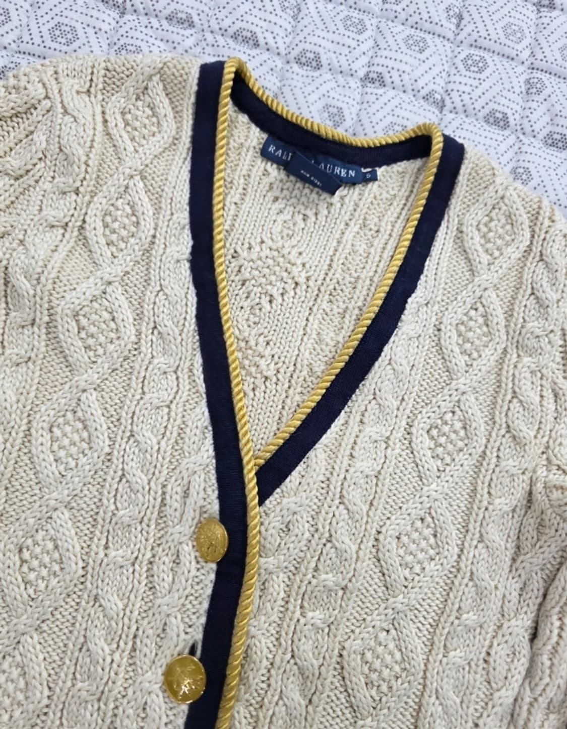 폴로 아이보리 가디건 ~55반 상품이미지3