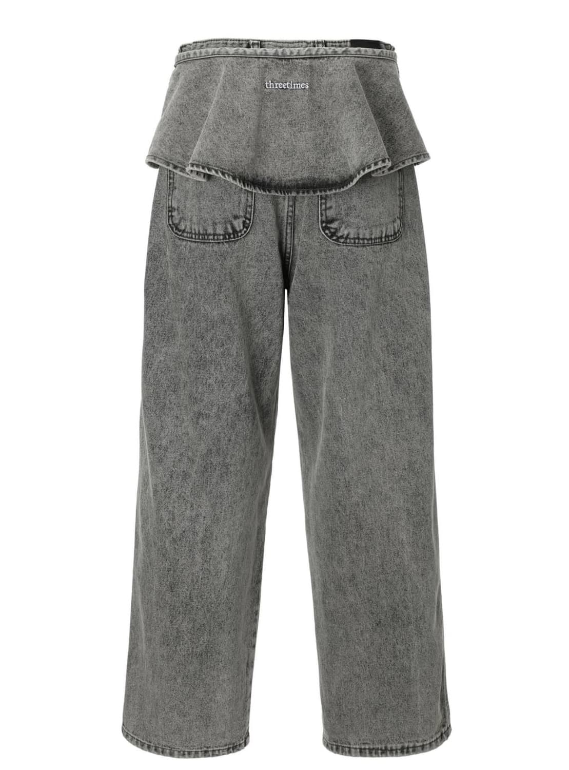 ruffle baggy jeans gray 상품이미지2