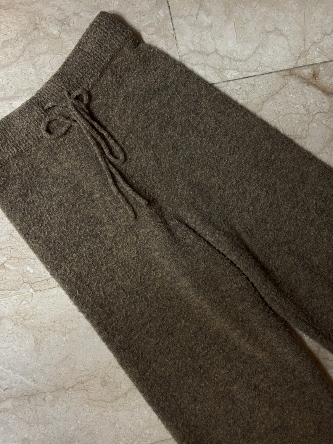 아모멘토 니트 팬츠 카키 브라운 M 상품이미지2