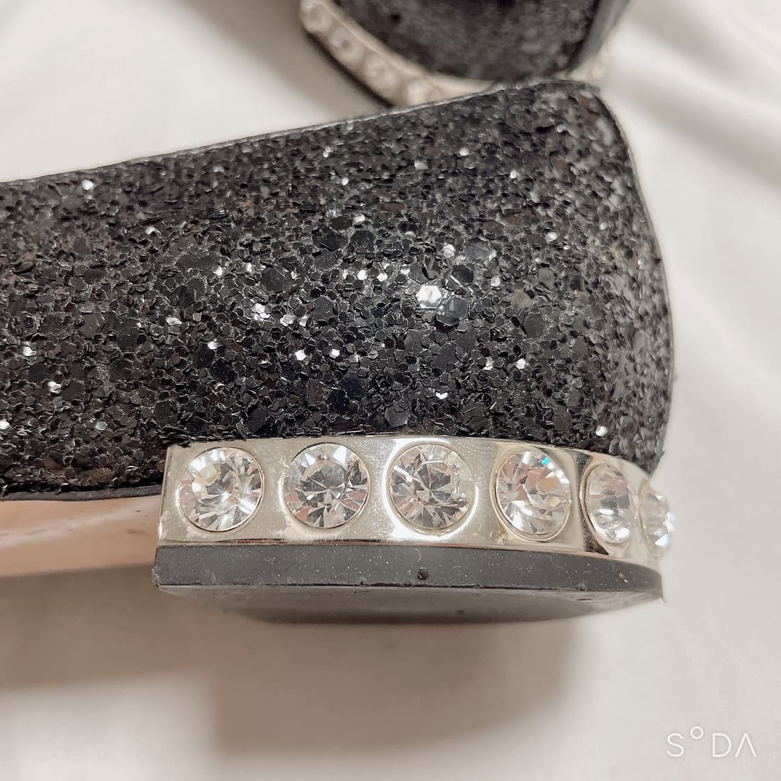 미우미우 블랙 글리터 메리제인 플랫 슈즈 구두 상품이미지3