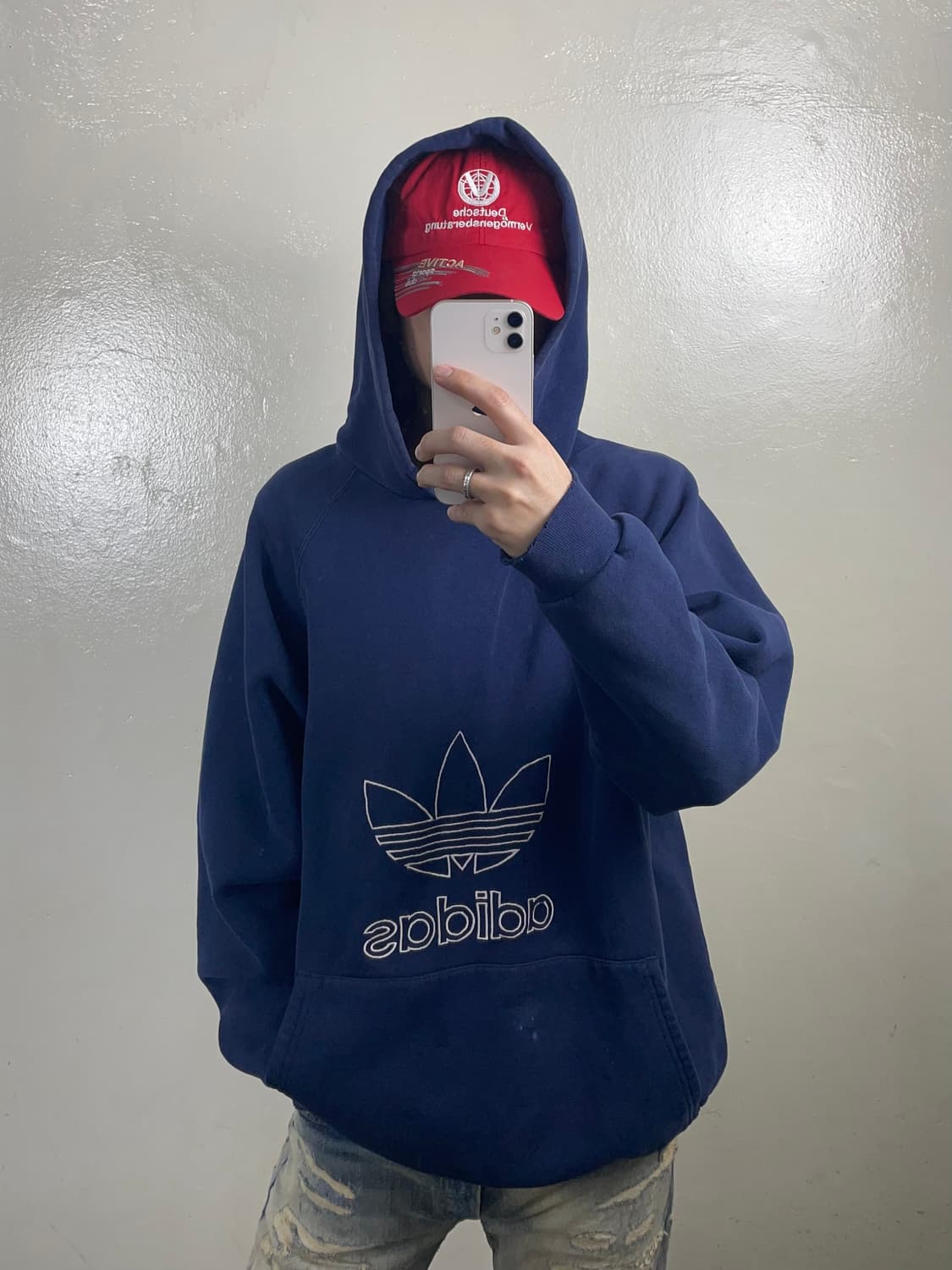 90's 아디다스빅오버후드 상품이미지3