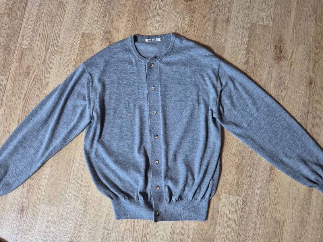 오라리 캐시미어 하드트위스트 가디건 3사 상품이미지1