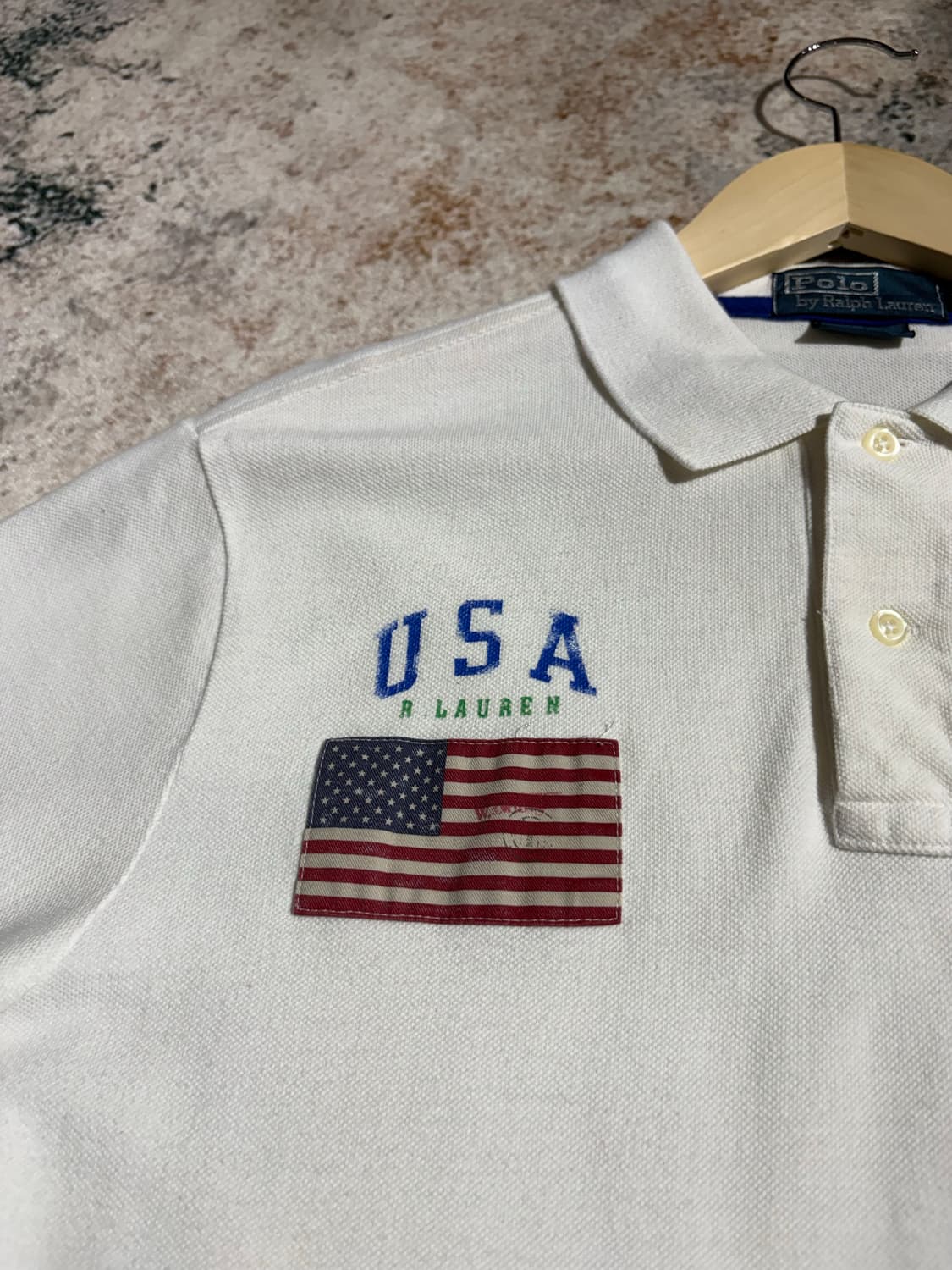 폴로 빅포니 USA 성조기 커스텀 반팔 카라티셔츠 상품이미지3