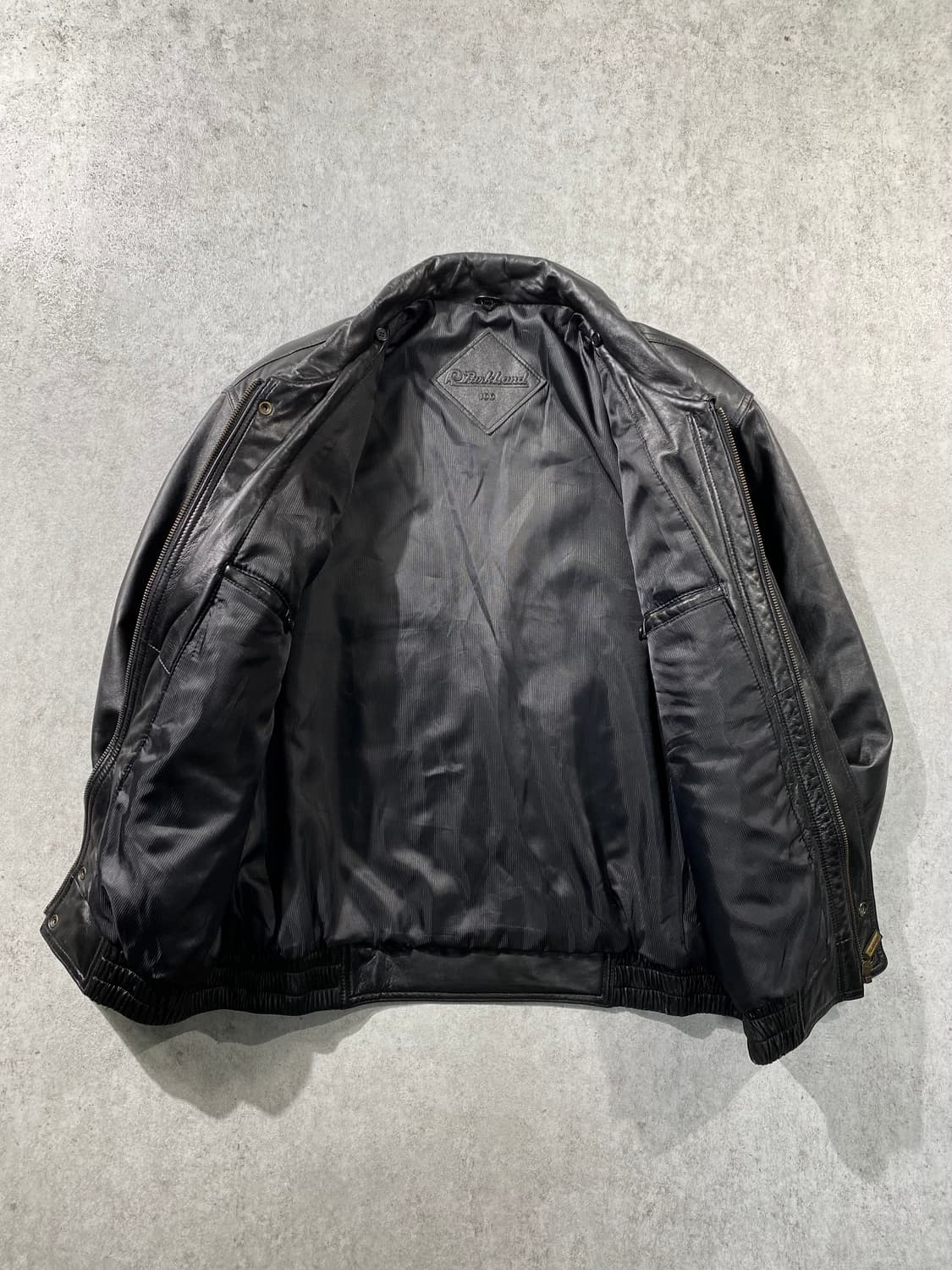 [L] 90s Vintage 빈티지 블랙 양가죽 봄버자켓 상품이미지5