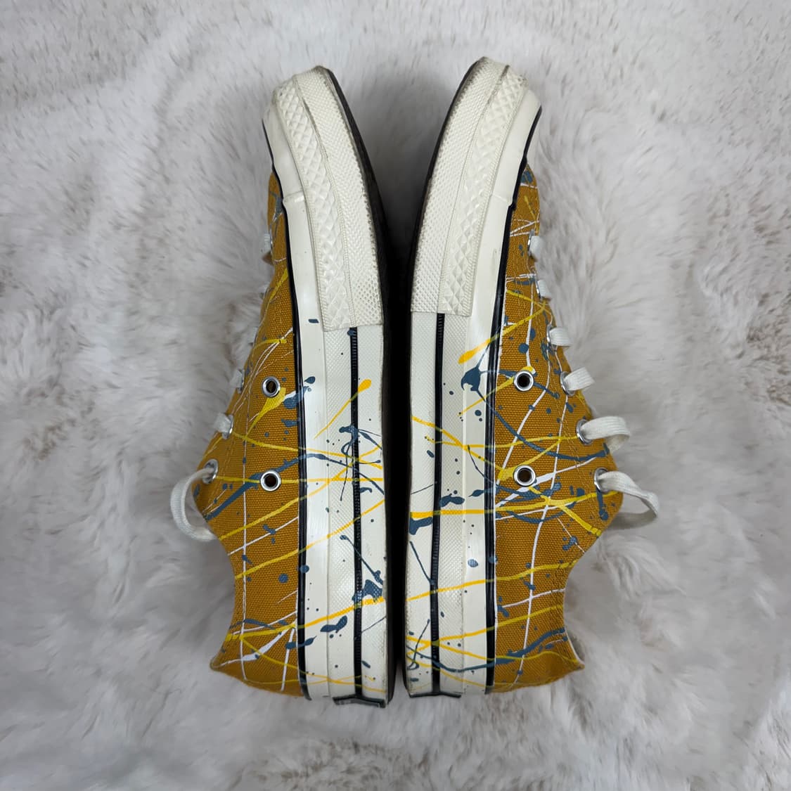 250) 컨버스 척 70 로우 페인트 스플래터 선플라워 골드 상품이미지5