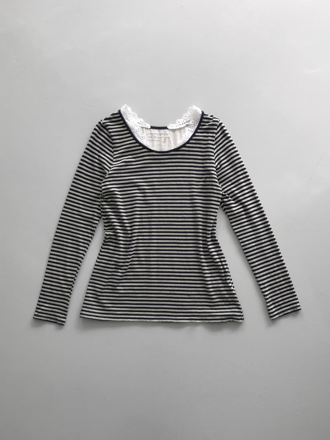stripe lace sleeve 상품이미지1