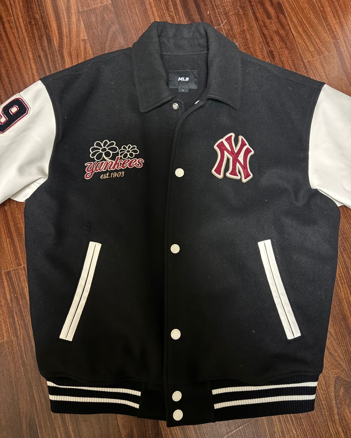 MLB 울 팝 카라 바시티자켓 NY L 상품이미지1