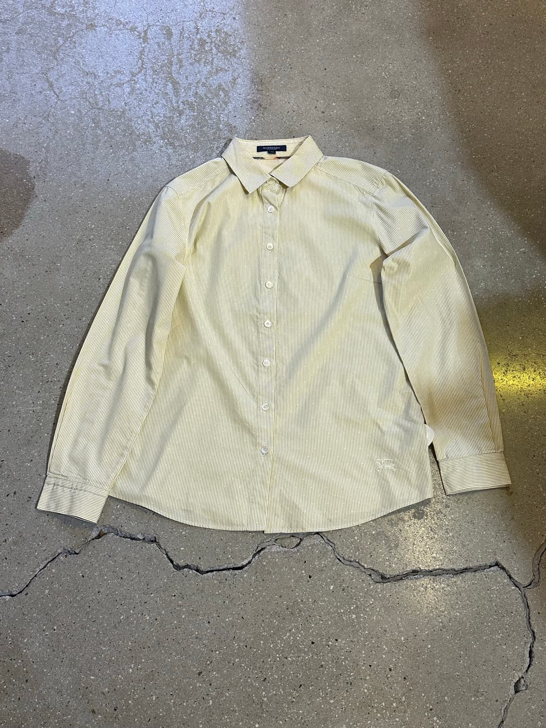 BURBERRY 버버리 옐로우 스트라이프셔츠 상품이미지4