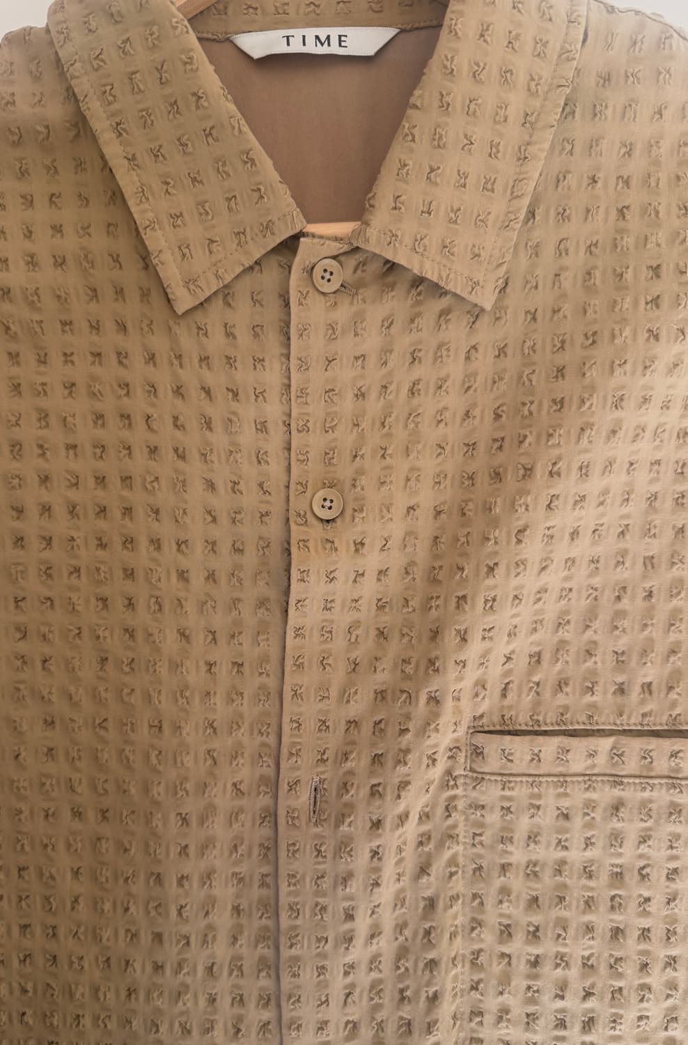 타임(TIME) 크로쉐 텍스쳐 반팔셔츠 S/S 상품이미지1