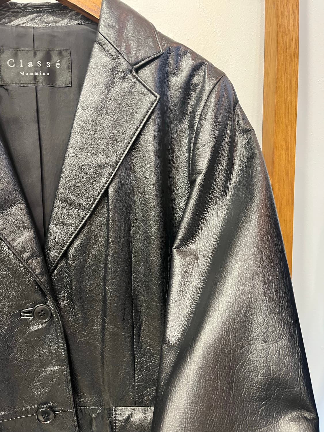 Classe 소가죽 블랙 자켓 상품이미지4