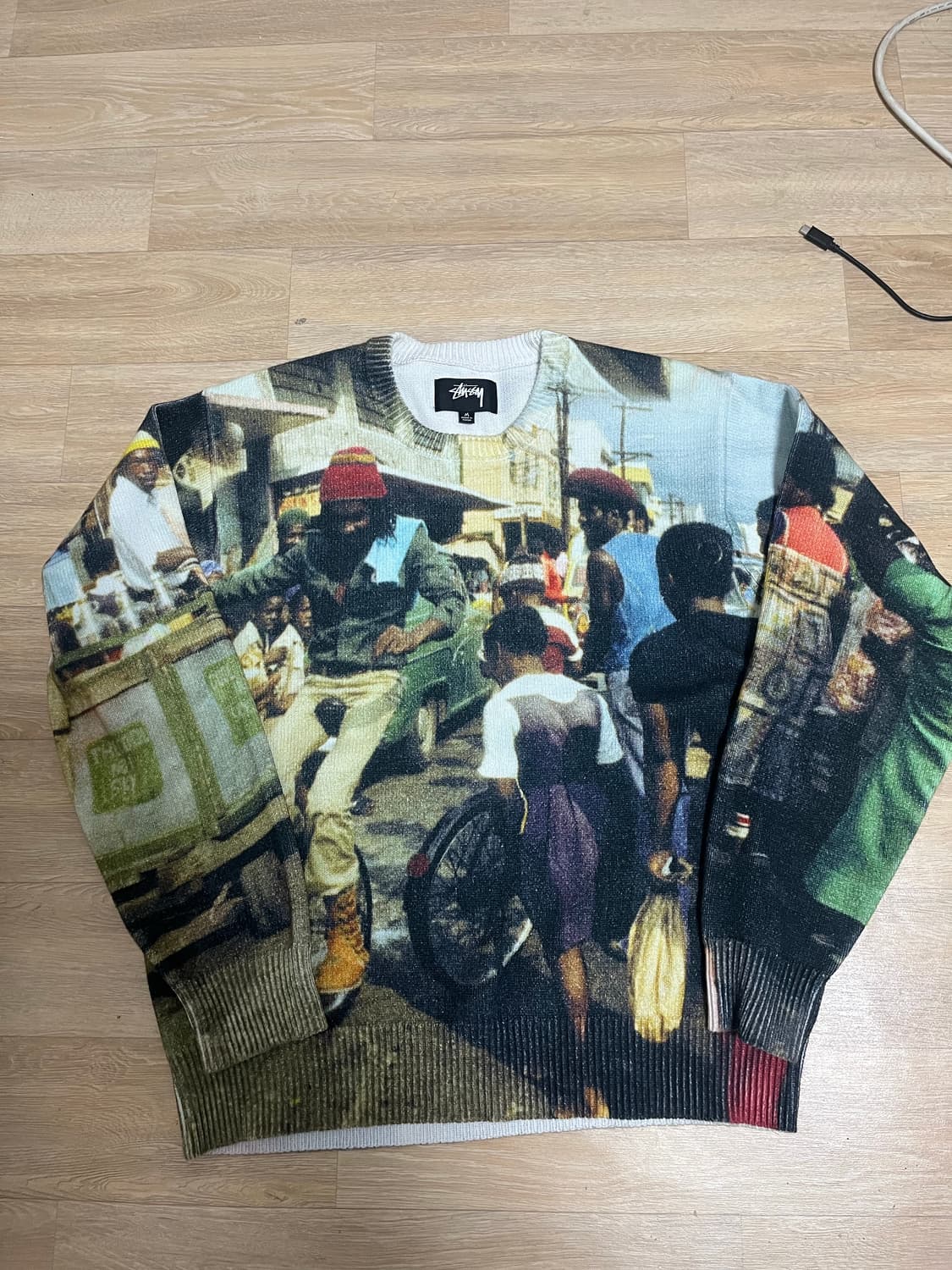 (M) 스투시 피터 토시 프린트 니트 상품이미지3