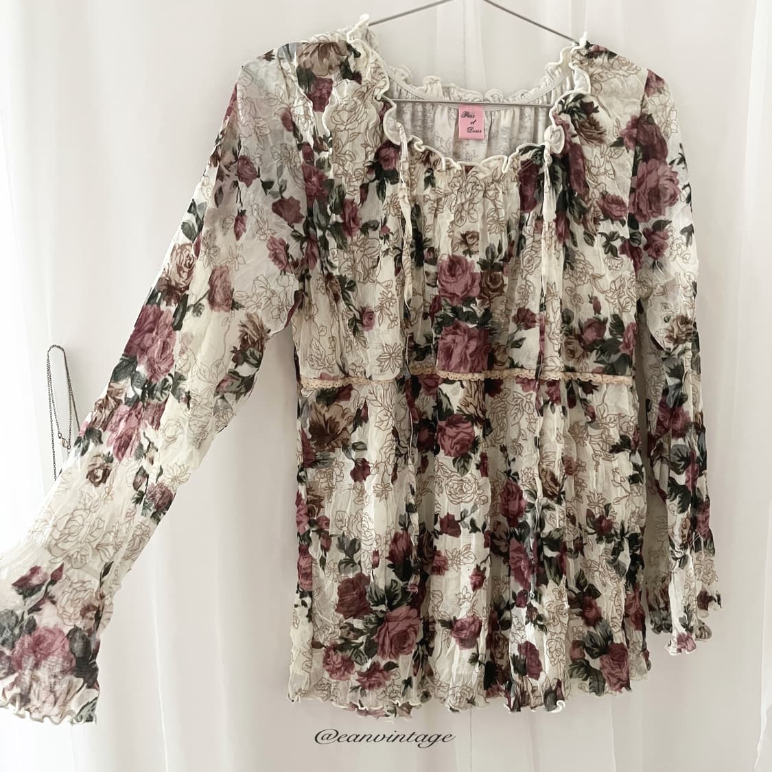 antique flower pattern top  상품이미지7