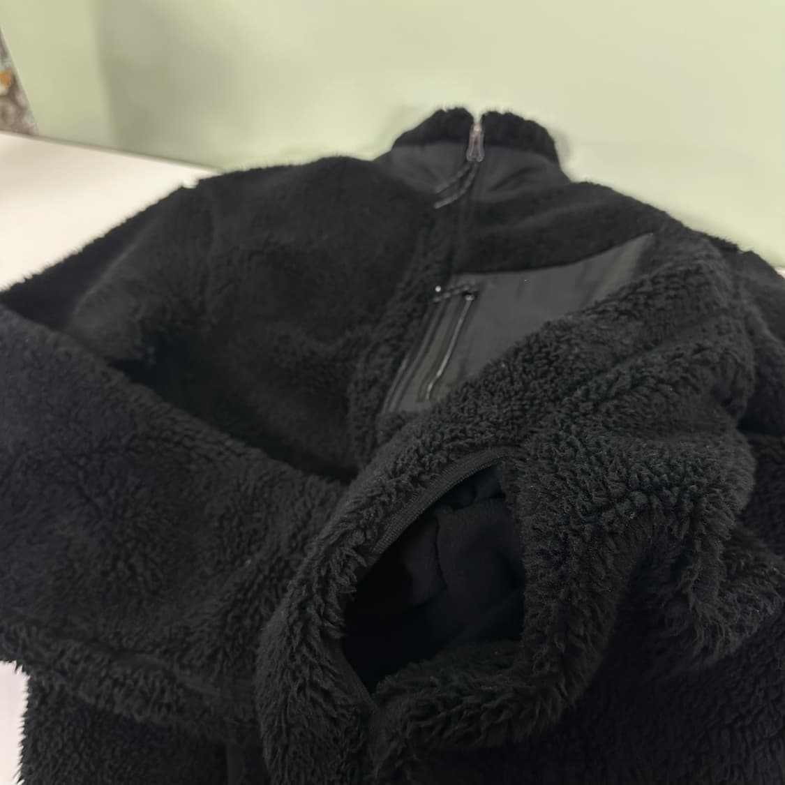 XL 유니클로 블랙 쉐르파 뽀글이 후리스자켓 상품이미지4