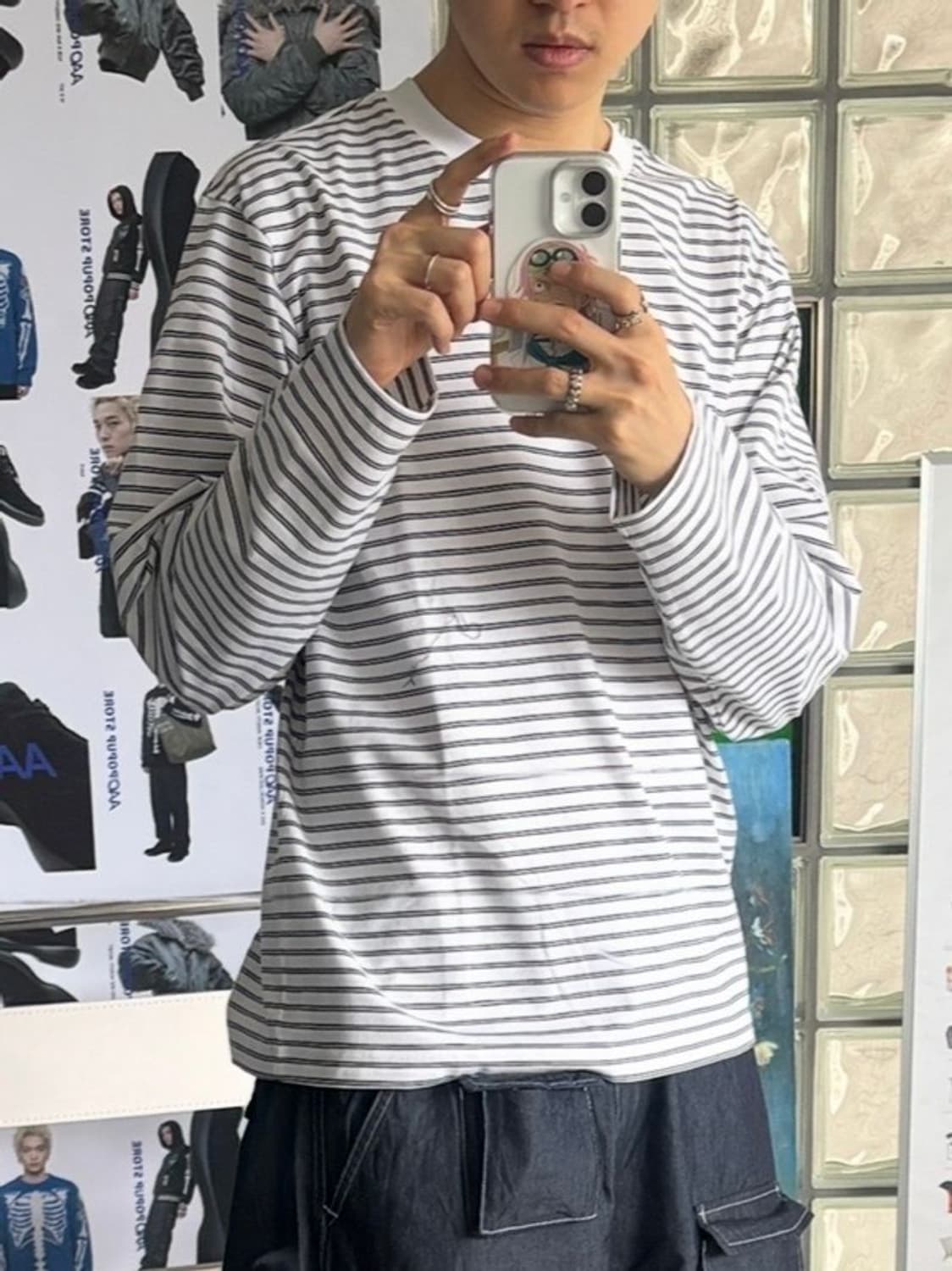 NECK LONG T-SH 크루넥 긴팔 티셔츠 상품이미지1