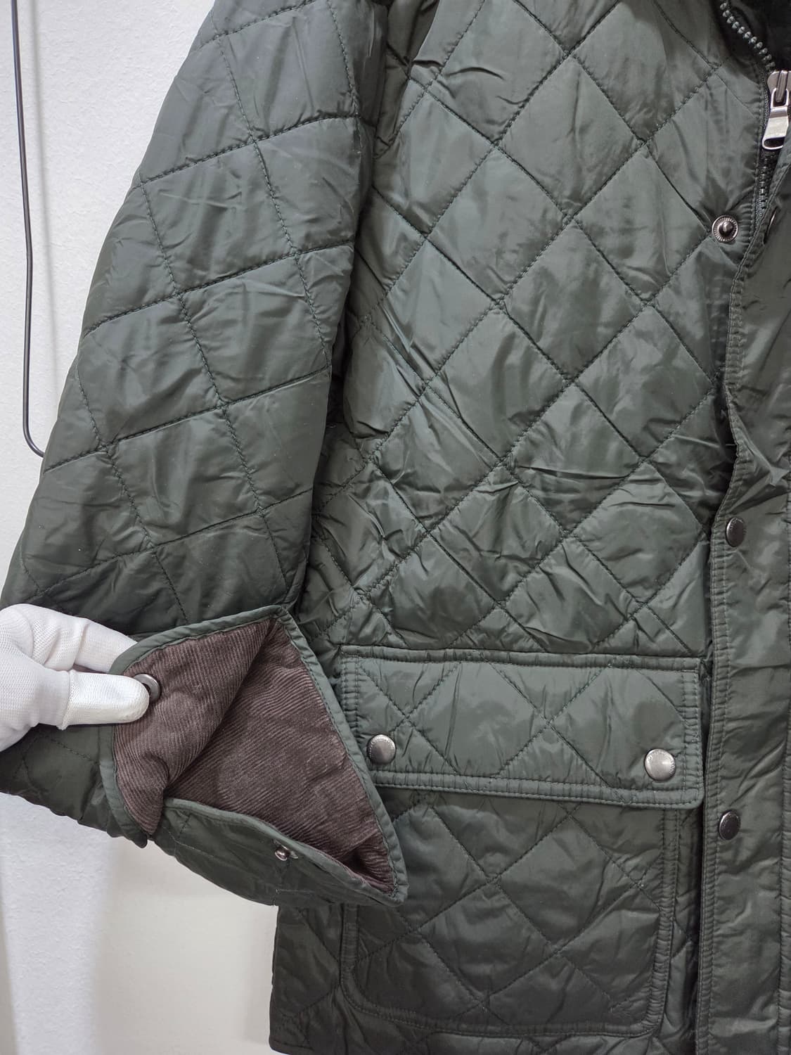 헨리코튼 퀼팅 자켓 다크 그린 남자 95 상품이미지3