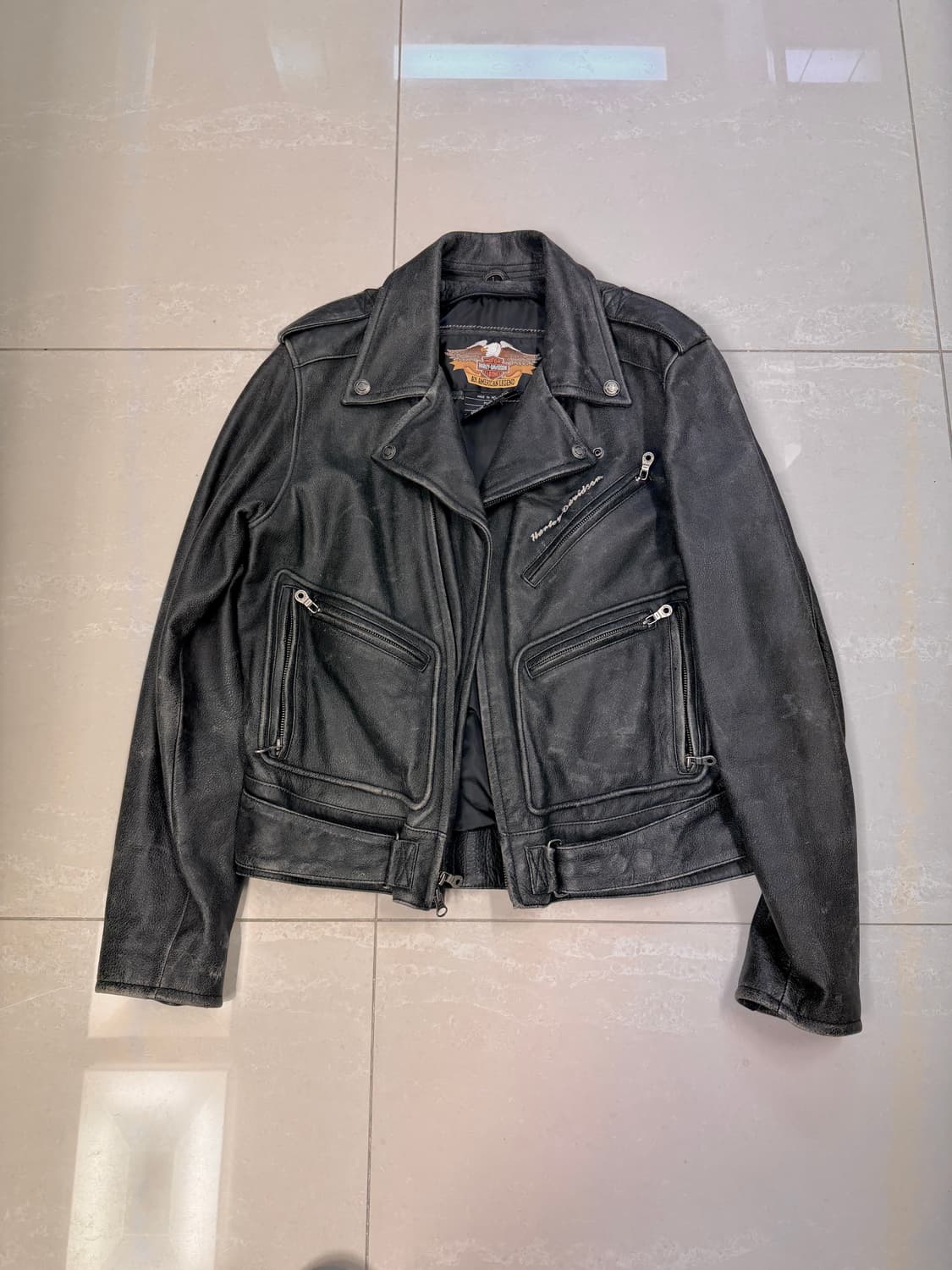 할리데이비슨 레더 빈티지워싱 라이더자켓 상품이미지1