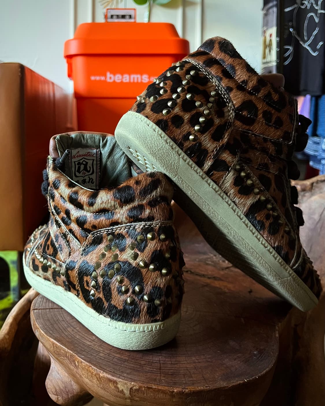 ASH Leopard Calf-Hair Studs Sneakers 상품이미지6