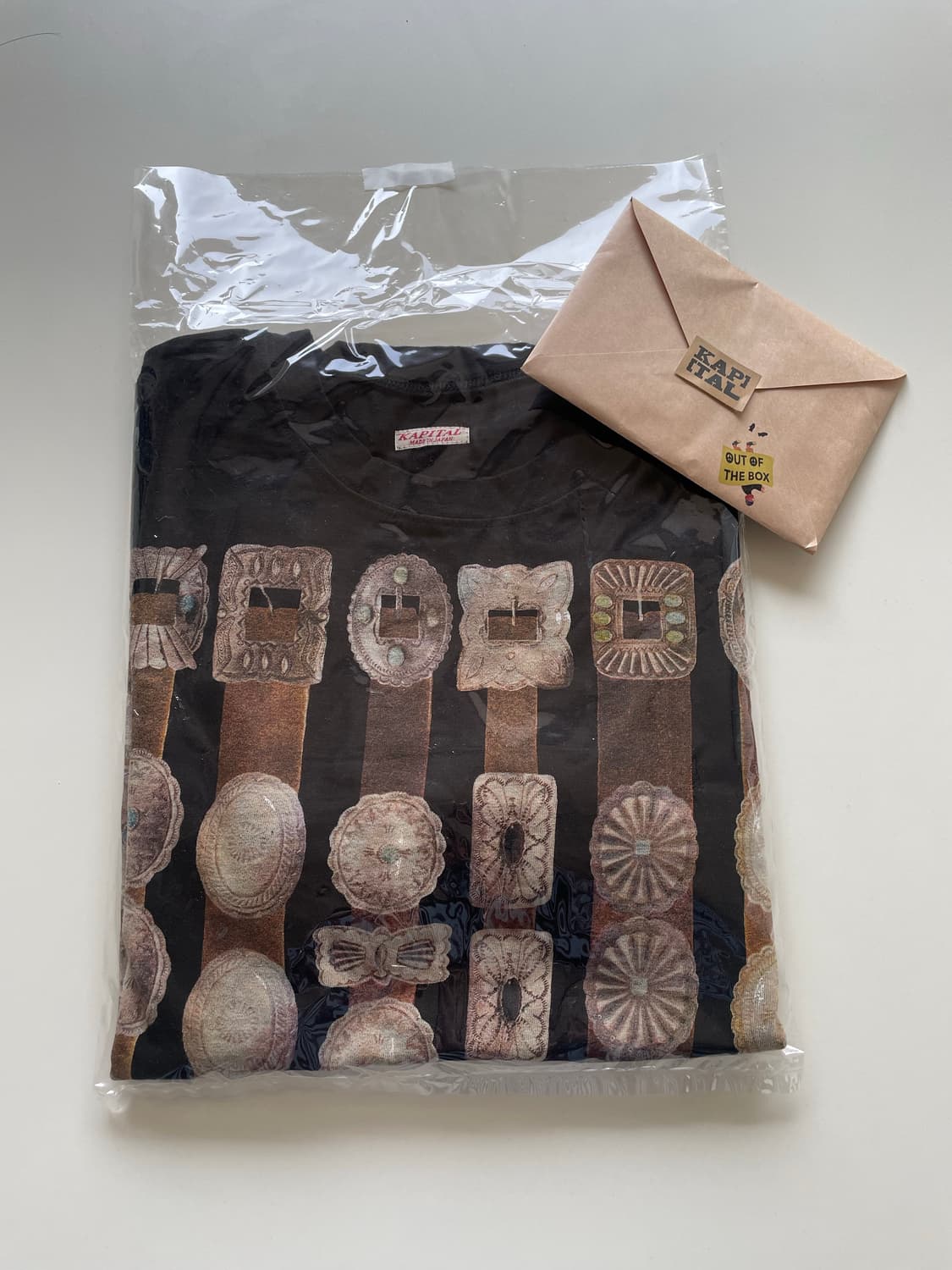 캐피탈 20 천축 콘초 프린트 저지 크루 롱 티셔츠 블랙 상품이미지2