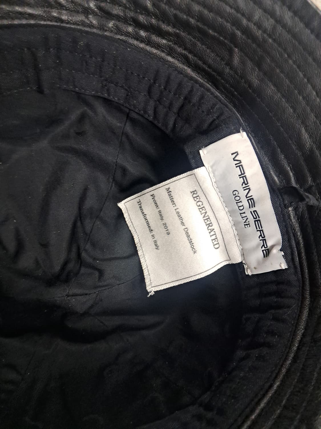 마린세르(Marine Serre) 블랙 레더 버킷 상품이미지3