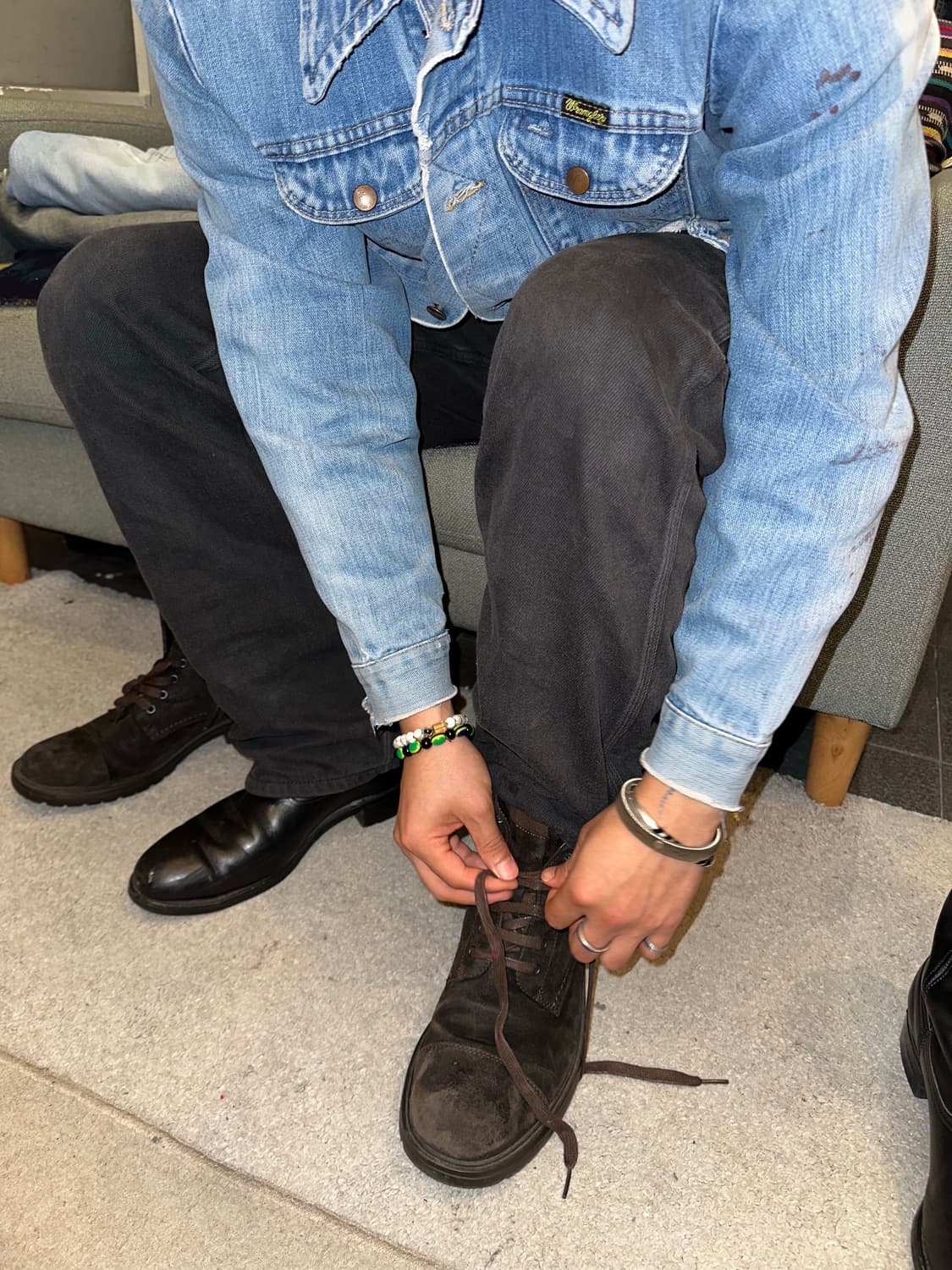 Camper suede aged lace hook coated boots 상품이미지1