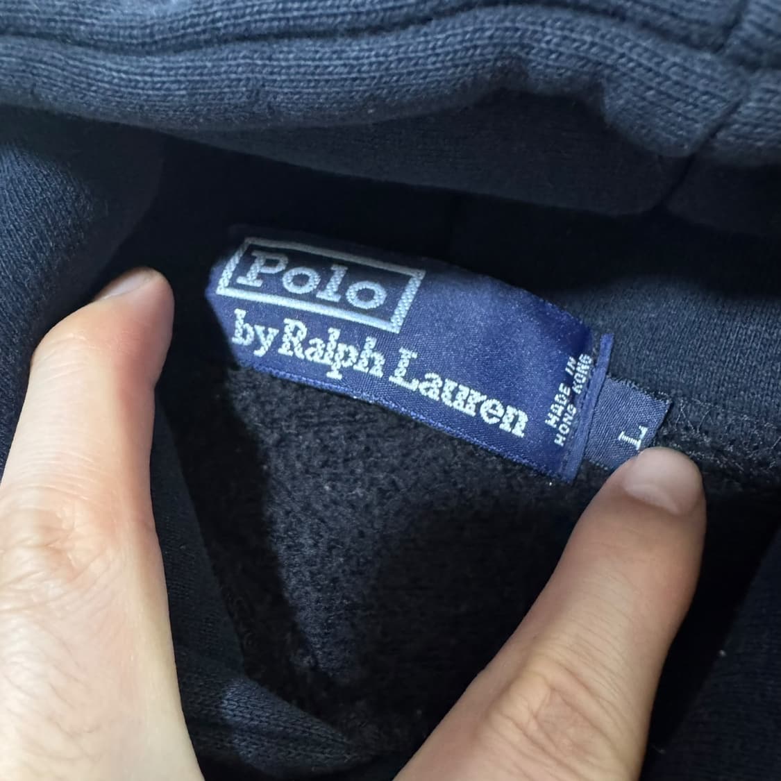 폴로 랄프로렌 클레식 로고 블랙 후드티 상품이미지4