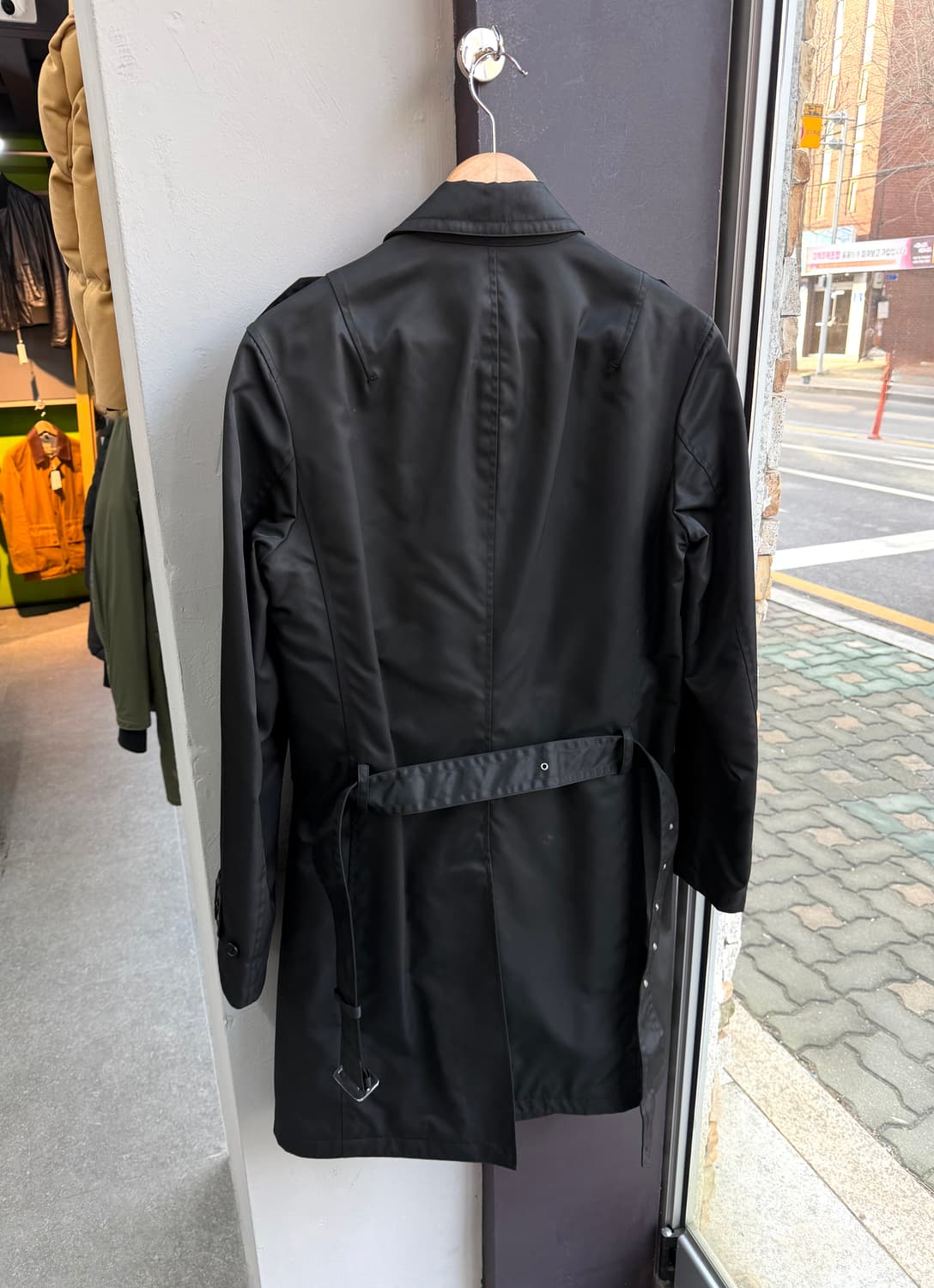 XS/ 닐바렛 견장 나일론 벨티드 코트 자켓 상품이미지8