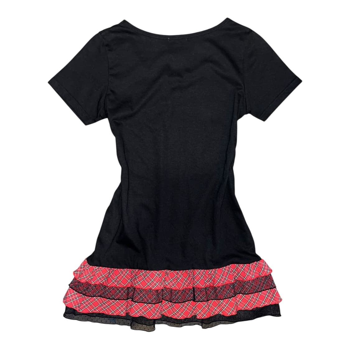 COlZA 콜자 글리터 프린팅 스커트 레이어드 반팔티 펑크키치y2k 상품이미지4