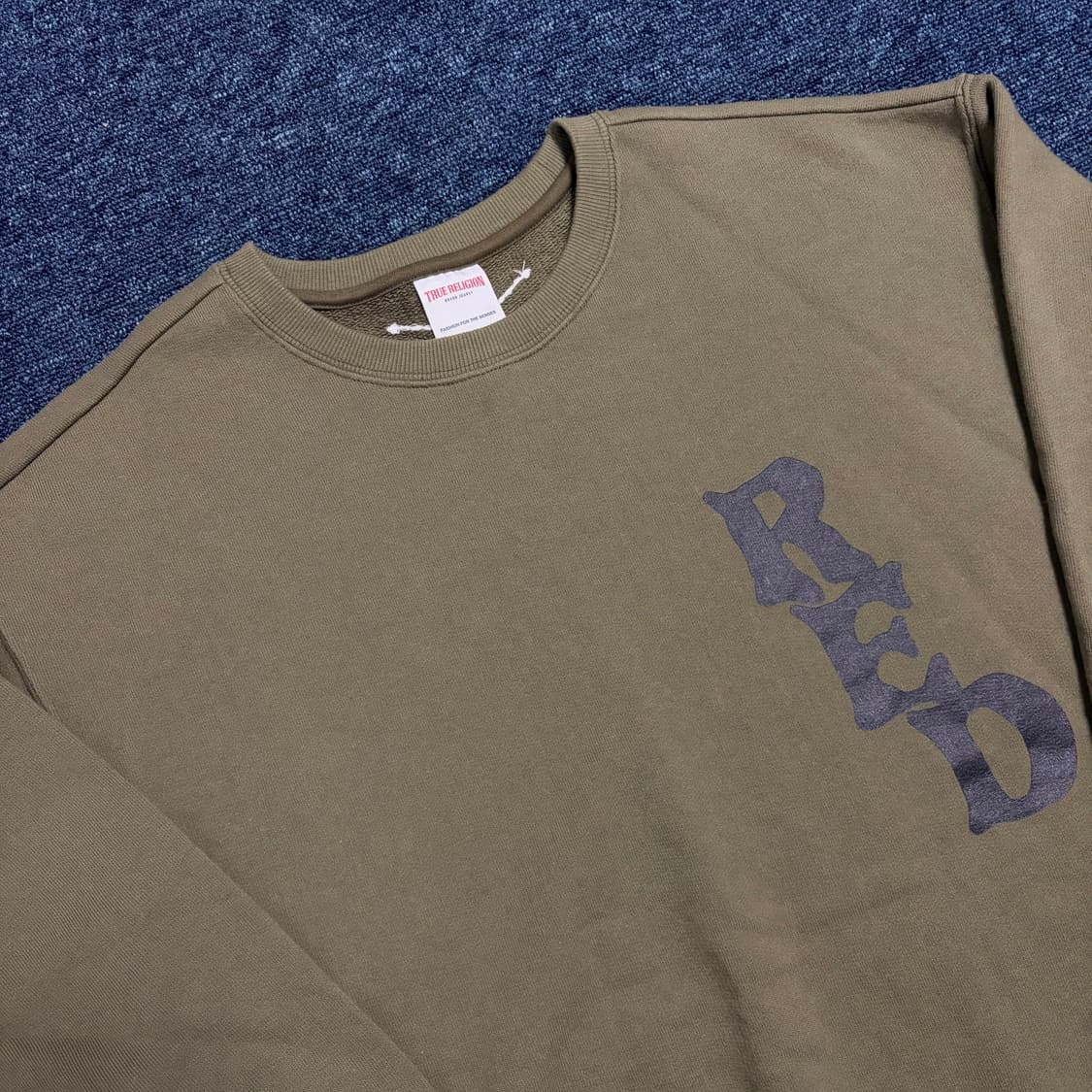 트루릴리전 카키 맨투맨 상품이미지3