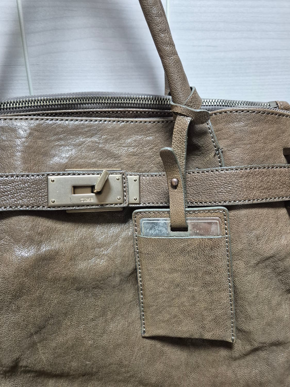 (정품) TIME 타임 카프스킨 버클 빅백  토트백 켈리백 상품이미지4