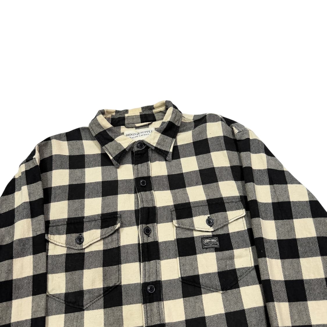 데님앤서플라이 랄프로렌 플란넬 체크 셔츠 남방 M 상품이미지2