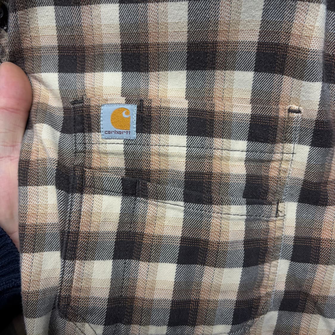 칼하트 스몰로고 체크셔츠  상품이미지5